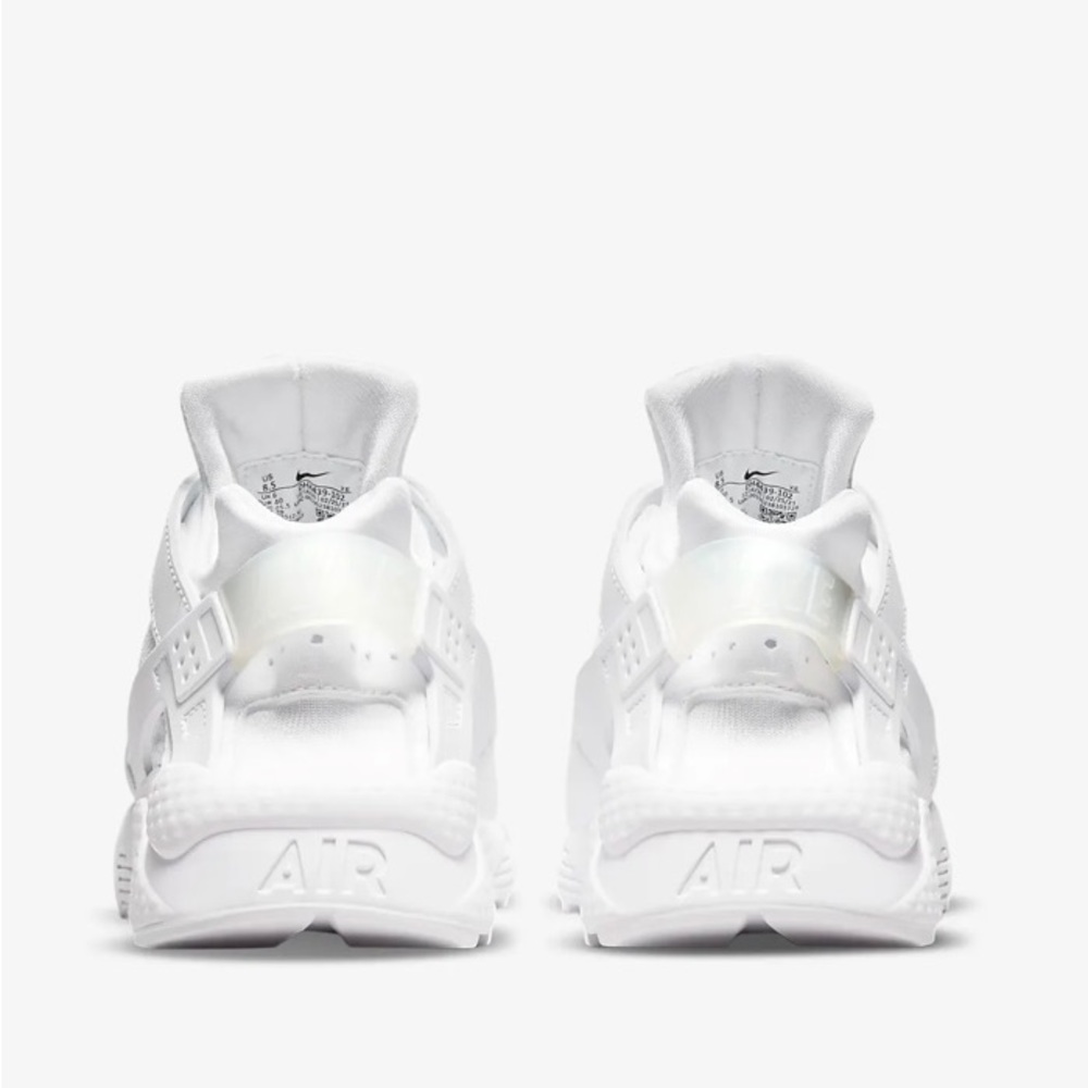 NIB 👟✨Nike Air Huarache Sneaker Run Triple White Pure Platinum Size 6.5 Retro - Picture 3 of 9